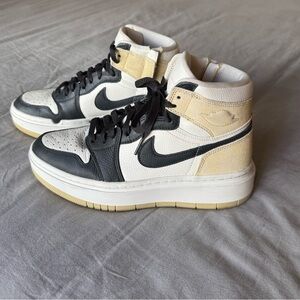 Nike High-Top Sneakers in Navy Gray and Cream